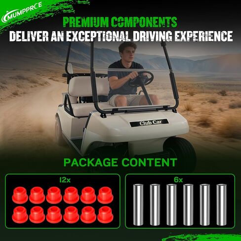 EZGO TXT Spring Bushing Kit, Golf Cart Rear Leaf Spring Polyurethane Bushing and Sleeves for EZGO TXT/Medalist (1994-up) & Club Car DS (1981-up), OEM# 70289-G02 70291-G01 14158-G1 in Kuwait