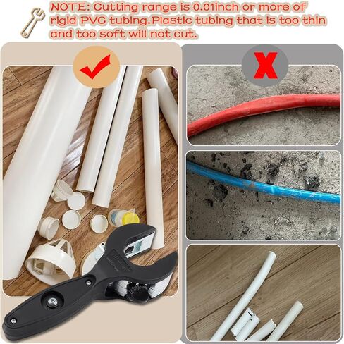 قاطع أنابيب تصاعدية، قاطع أنابيب نحاسية، قاطع أنابيب 5/16 بوصة إلى 1 1/8 بوصة، 2 في 1-360 درجة قاطعة مدمجة للأنابيب ذات الأرباع المغلقة مع أداة إزالة الأزيز، أداة قطع Pex لقطع أنابيب النحاس والمعادن. in Kuwait