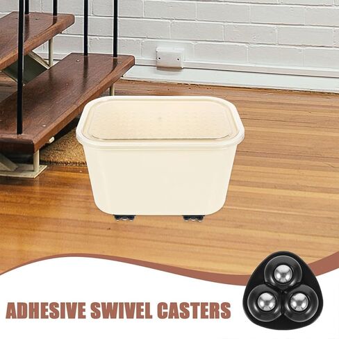 Didiseaon 16pcs Self-Adhesive Mini Swivel Caster Wheels with Triple Steel Bearings, 360° Rotating Universal Sticky Casters for Kitchen Appliances, Small Furniture, and Storage Bins in Saudi Arabia