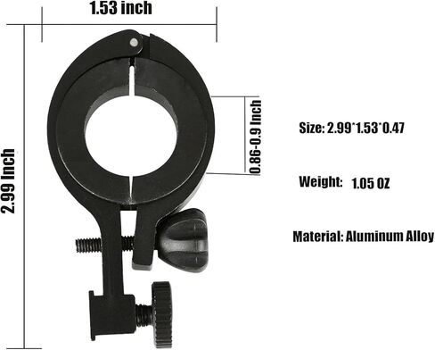 حامل ضوء الدراجة من Suruid، 2 حامل ضوء الدراجة من سبائك الألومنيوم، دعامة تثبيت ضوء الدراجة، حجم قابل للتعديل، مناسب لتركيب دعامة الدراجة بقطر 21 مم - 23 مم in Kuwait