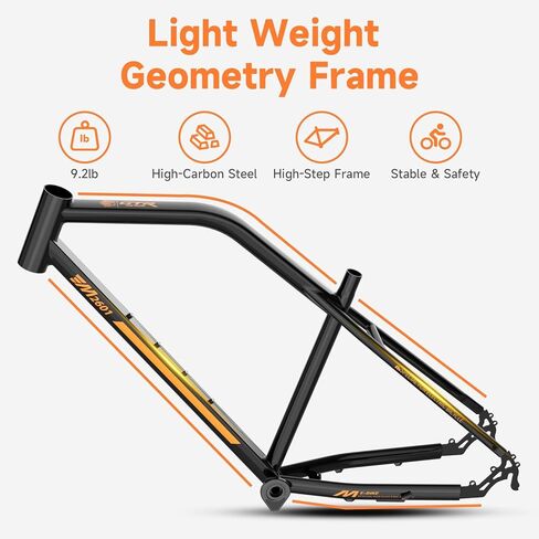 دراجة جبلية كهربائية هاي كيب للبالغين - دراجة ركاب كهربائية 48 فولت مع محرك ذروة 750 وات، دراجة جبلية كهربائية 26 بوصة، بطارية قابلة للإزالة 374 وات في الساعة، سرعة تصل إلى 20 ميل في الساعة، تعليق أمامي وفرامل قرصية مزدوجة in Kuwait