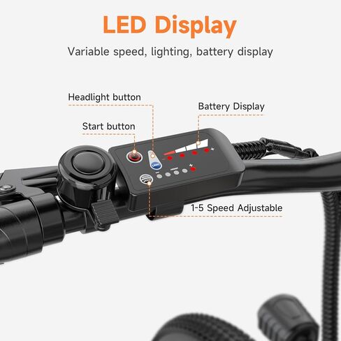 دراجة جبلية كهربائية هاي كيب للبالغين - دراجة ركاب كهربائية 48 فولت مع محرك ذروة 750 وات، دراجة جبلية كهربائية 26 بوصة، بطارية قابلة للإزالة 374 وات في الساعة، سرعة تصل إلى 20 ميل في الساعة، تعليق أمامي وفرامل قرصية مزدوجة in Kuwait