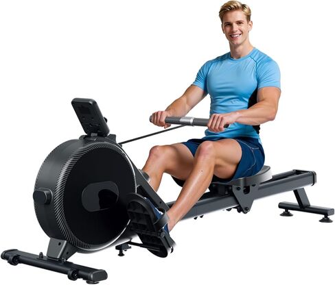 2025 Upgraded Rowing Machine,Magnetic Rowing Machines for Home with 300lb Weight Capacity,32-Levels Quiet Adjustable Resistance,Compact Rower Machine with Tablet Holder,Bluetooth&App Compatible in Saudi Arabia