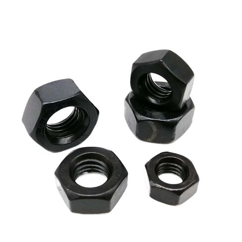 M1.6 M2 .5 M3 M4 M5 M6 M8 M10 M12 DIN934 أسود اللون 304 A2-70 سداسية من الفولاذ المقاوم للصدأ الجوز مسدس متري الموضوع (200 قطعة M2) in Kuwait