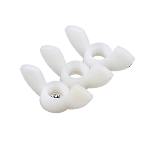 M3 M4 M5 M6 M8 M10 M12 نايلون الجناح الجوز البلاستيك سبيكة فراشة نوع غطاء (أبيض، M8 20 قطعة) in Kuwait