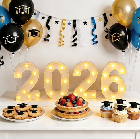 Graduate LED Lights, 4 LED Marquee Light Up Letters“ GRAD"，Class of 2024 Graduation Sign for Kindergarten Preschool High School College Wall Table Decor Party Supplies in Saudi Arabia