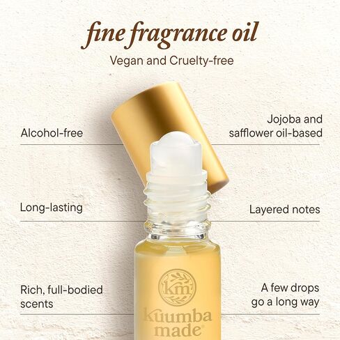 Kuumba Made Amber Sol Fragrance Oil, Long-Lasting Scented Oil Perfume Roller, Vegan, Alcohol-Free, 0.15 oz in Kuwait
