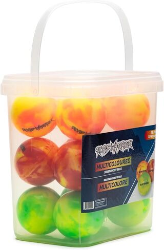 Road Warrior Street Hockey Balls, 15 Pack Low Bounce Ball Hockey Balls for Kids, Suitable for Warm Weather, Indoor & Outdoor Use, Comes with Storage Bucket… in Saudi Arabia