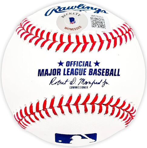 Francisco Alvarez Autographed Official Baseball Mets Beckett BAS Witness in Saudi Arabia