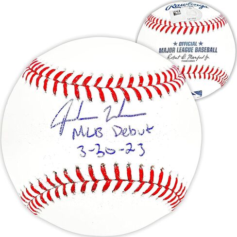 Jordan Walker Autographed Official M.L.B Baseball St. Louis "M.L.B Debut 3-30-23" Fanatics Holo Stock #218709 in Saudi Arabia