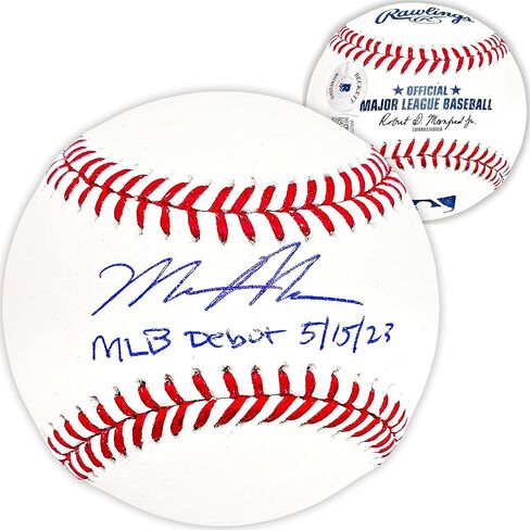 Matt McLain Autographed Official M.L.B Baseball Cincinnati "M.L.B Debut 5/15/23" Beckett BAS Witness Stock #220359 in Saudi Arabia