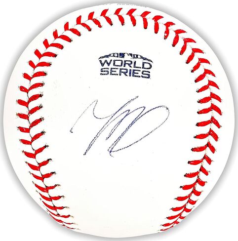 Mookie Betts موقعة رسميًا لشعار بطولة العالم لعام 2018 M.L.B البيسبول بوسطن بيكيت BAS QR Stock #218701 in Saudi Arabia