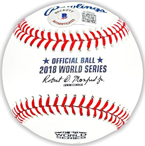 Mookie Betts موقعة رسميًا لشعار بطولة العالم لعام 2018 M.L.B البيسبول بوسطن بيكيت BAS QR Stock #218701 in Saudi Arabia