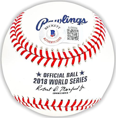 Mookie Betts موقعة رسميًا لشعار بطولة العالم لعام 2018 M.L.B البيسبول بوسطن بيكيت BAS QR Stock #218701 in Saudi Arabia