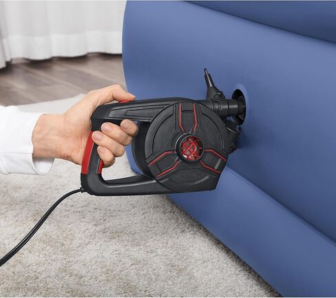 Bestway: مضخة هواء كهربائية PowerGrip Pro AC - محمولة باليد، تنفخ وتفرغ، مراتب، ألعاب، كرات، 4 محولات، 2.2 رطل لكل بوصة مربعة، تعمل بجهد 110 فولت، تعبئة سريعة in Saudi Arabia
