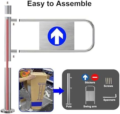 باب مدخل تجاري شديد التحمل ذو اتجاه واحد، باب وصول من الفولاذ المقاوم للصدأ لمحلات السوبر ماركت والمستودعات والحانات والمناطق ذات المناظر الخلابة (يسار 50 × 97 سم) in Kuwait