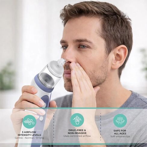 Eustachian Ear Unclogger – Ear Popper for Ear Pressure Relief – Eustachian Tube Relief Device for Flying, Diving & Altitude Changes – Adjustable Airflow, Rechargeable in Kuwait