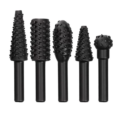 5-Piece Rotary Burr Set for Woodworking Metal Carving Polishing Tools 1/4 Inch Shank Fits Power Drills and Rotary Tools in Saudi Arabia