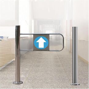 بوابة متأرجحة أوتوماتيكية، باب في اتجاه واحد، حاجز أمان زنبركي مع حامل عمودي للتحكم الآمن في الوصول في الأماكن التجارية in Kuwait
