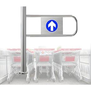 بوابة معدنية متأرجحة للإغلاق التلقائي لمدخل السوبر ماركت والمستودعات | بوابة الأمان العالمية للمكتبات ومراكز التسوق | الجانب الأيمن - 80x100 سم in Kuwait