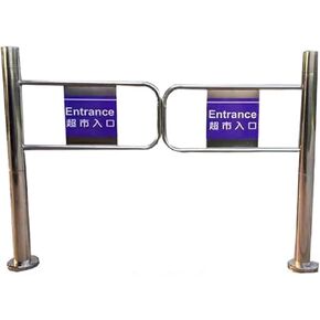 بوابة متأرجحة ارتدادية أوتوماتيكية للسوبر ماركت والمكتبات والمصانع - باب من الفولاذ المقاوم للصدأ في اتجاه واحد، تصميم دفع يدوي، بوابة مدخل الممر 70 × 97 سم in Kuwait