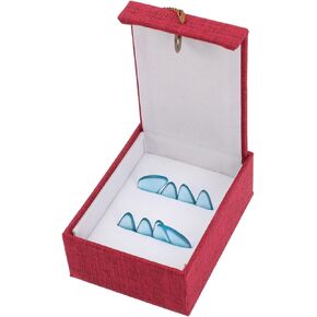 أغطية أظافر ibasenice Professional Guzheng، أغطية أظافر كبيرة من الكريستال الأزرق الجليدي، مسامير تدريب واقية للاعبي Guzheng، ملحقات الآلات الوترية in Kuwait