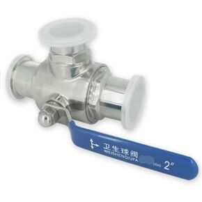 1PCS Ф102mm 304 Stainless Steel Sanitary Ball Valve 3-Position Three-Way Card Sleeve Type(L Type) in Kuwait