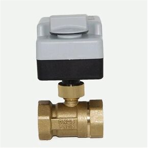 1PCS 1" AC220V Two-Way Ball Valve Three-Wire Two-Control air Conditioner with Manual Switch in Kuwait
