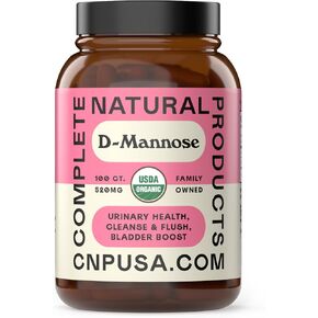 منتجات طبيعية كاملة كبسولات D-Mannose العضوية - حبوب D-Mannose النقية 100 عدد لالتهاب المسالك البولية والمثانة وصحة المسالك البولية in Kuwait