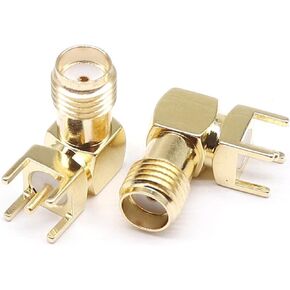 SMA أنثى جاك ذكر محول القابس اللحيم حافة P C B مستقيم الزاوية اليمنى جبل RF موصل النحاس التوصيل المقبس BENT90 1 قطعة in Kuwait