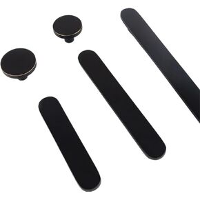 الصلبة النحاس عادي خزانة خزانة درج نحى الأثاث الأسود مقبض T-بار 1 قطعة (8825-192-أسود) in Kuwait