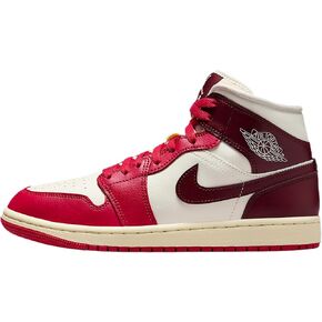 Air Jordan 1 Mid Women's Shoes (Sail/Mystic Hibiscus/Coconut Milk/Dark Team Red) Size 8.5 in Kuwait
