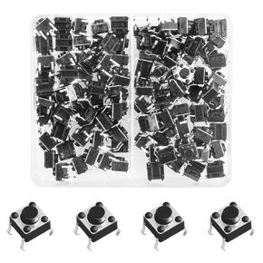 120 قطعة 6 مللي متر 4 دبوس مايكرو لحظة اللمس مفتاح بـزر دفع سريع اللباقة زر 6x6x5mm in Kuwait