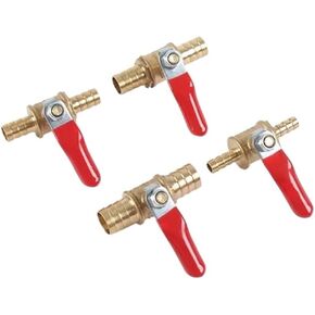 1 قطعة 6 مللي متر 8 مللي متر 10mm12mm الكرة وقف الكرة صمام خرطوم بارب مضمنة المياه النفط الهواء الغاز خط الوقود صمام كروي نحاسي صغير (10 مللي متر) in Kuwait