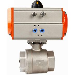 DN50 قطعتين صمام كروي هوائي عالي المنصة 304 من الفولاذ المقاوم للصدأ صمام كروي هوائي مزدوج المفعول in Kuwait