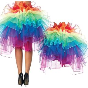 قوس قزح توتو تنورة فخر قوس قزح ذيل ملون الطبقات الدانتيل تنورة صخب الرقص تول توتو تنورة مع شريط قابل للتعديل للنساء الفتيات فخر LGBTQ موكب ديكور حفلات الهالوين كرنفال زي in Kuwait