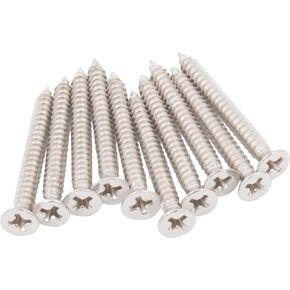 Stone Harbor Hardware Strike Screws, #8 x 1-1/2", 10-Pack, Satin Nickel in Kuwait