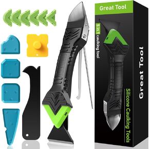 مجموعة أدوات السد 5 في 1 من السيليكون، أداة إزالة السد برأس من الفولاذ المقاوم للصدأ، أداة تشطيب السد بزوايا مختلفة، أداة إزالة الجص لسد حوض المطبخ والحمام وأرضية الحمام والمرحاض in Kuwait