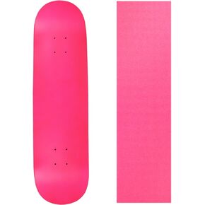 لوح تزلج Moose Skateboard Deck Pro مكون من 7 طبقات من خشب القيقب الكندي باللون الوردي النيون مع شريط تثبيت in Kuwait