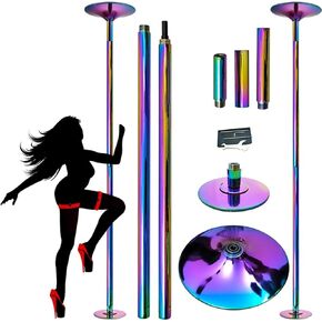Swivel Dance Pole Set,Professional Fitness Dance Pole,Home Club,Portable Fitness Equipment,Swivel and Static Dance Pole (2.74M) in Kuwait