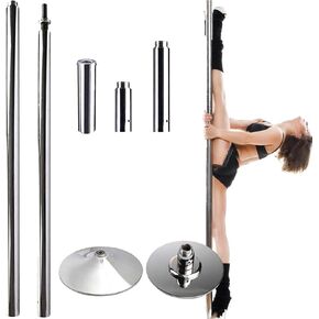 Adjustable Dancing Pole Spinning and Static Dance, Home Bedroom Portable Stripper Pole for Carpet/Hardwood Floor in Kuwait