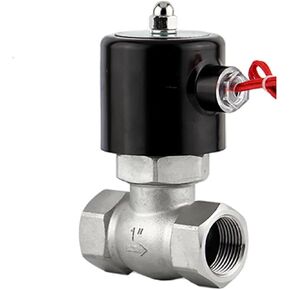 1 "ارتفاع درجة الحرارة الفولاذ المقاوم للصدأ البخار الملف اللولبي صمام عادة مغلقة اتجاهين صمام اللولب الداخلي 220 فولت 24 فولت 12 فولت (220VAC) in Kuwait