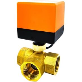 1/2 "1-1/2" 1 "2" صمام كروي نحاسي ثلاثة أسلاك ثلاثي الاتجاه تكييف الهواء التدفئة الأرضية برج المياه صمام التبديل 220 فولت (1,24VDC) in Kuwait