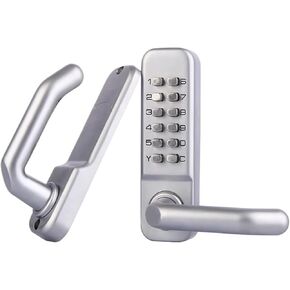 Mechanical keyless Entry Door Lock Mechanical Keyless Entry Door Lock with Keypad Door Handle Keypad Deadbolt Door Lock with Handle (Color : Red Brown) in Kuwait