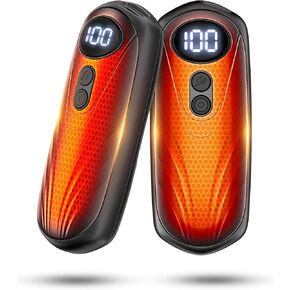 Hand Warmers Rechargerable 2 Pack - 6000mAh Electric AI Handwarmers with LED Display, 5-Level, 2 in 1 Portable Heater, Warm Gifts for Women/Men/Golf/Camping/Hunting/Travel/Outdoor/Indoor in Saudi Arabia