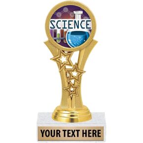 Crown Awards Science Trophies, 5 1/2" Starbeam Science Fair Trophies for Kids with Free Custom Engraving Prime in Kuwait