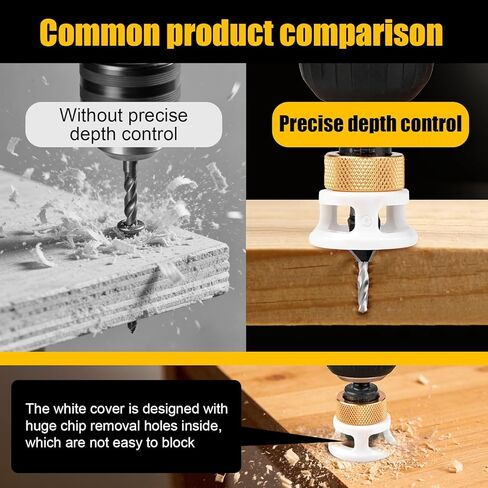 4 Pcs Carbide Countersink Drill Bit Set for Wood, 4-Flute Woodworking Countersink Drill Bit Set with Adjustable Low Friction Depth Stop, Carbide Bits with Stop Collar (2.8/3.2/3.5/4mm) in Saudi Arabia