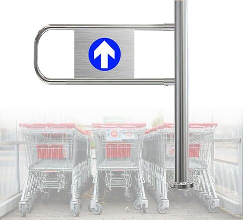 بوابة أمان متأرجحة محملة بنابض، حل مدخل أحادي الاتجاه لوصول آمن للمشاة إلى المستودعات والمكتبات والمتاجر ومراكز التسوق in Kuwait