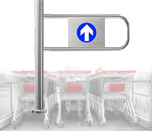 بوابة متأرجحة أوتوماتيكية لمحلات السوبر ماركت والمستودعات - بوابة مدخل أمان معدنية تصميم ذاتي الإغلاق للمكتبات ومراكز التسوق - حجم عالمي 50 × 100 سم in Kuwait