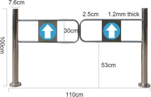 Automatic Swing Gate for Easy Passage, Spring-Loaded Self-Closing Door Ideal for Supermarkets, Warehouses, and Hallways in Saudi Arabia